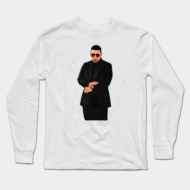 Daddy Yankee Long Sleeve T-Shirt by Paul Draw